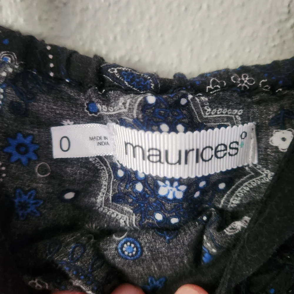 Maurices Black and Blue Patterned Camisole - Picture 3 of 9